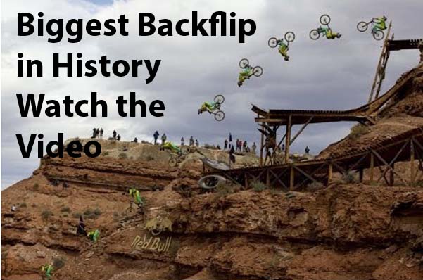 Biggest mountain bike backflip in history