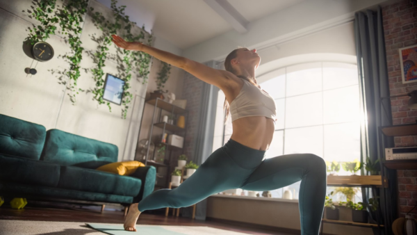 girl doing yoga